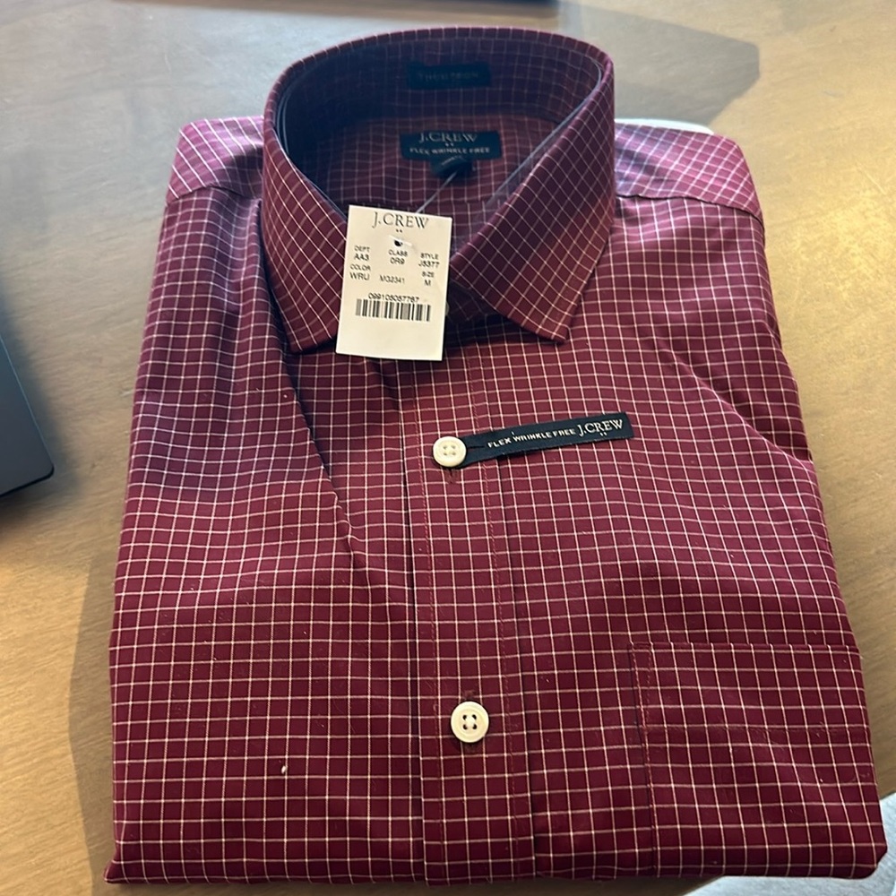 J Crew, Thompson, Flex Wrinkle Free Slim Fit, Size Medium, M, NWT, MENS